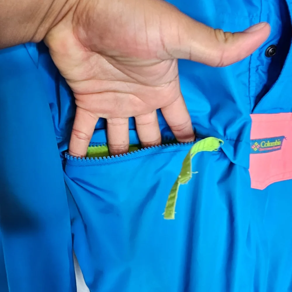 Vintage 90' Columbia Colorblock Neon Jacket Male's Size XL - Picture 4 of 13